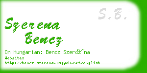szerena bencz business card